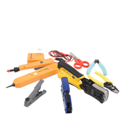 Juego de 9 Herramientas para Instalador de Redes. Incluye bolsa de viaje