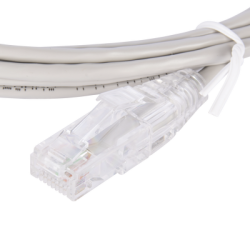 Cable de Parcheo Slim UTP Cat6 - 3 m Gris Diámetro Reducido (28 AWG)