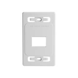 Placa de pared modular MAX, de 2 salidas, color blanco, version bulk (Sin Empaque Individual)