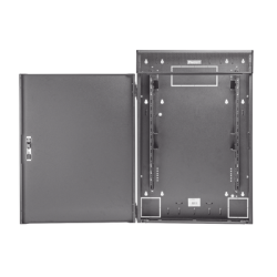 Gabinete de Montaje en Pared TrueEdge™, Con 3 UR para Equipo Activo y 3 UR para Paneles de Parcheo, Fabricado en Acero, Color Negro