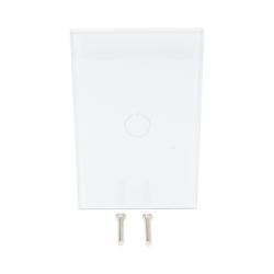 (ZWAVE) Interruptor On/Off panel táctil touch inalámbrico Zwave Plus 1 boton. No requiere cable neutro, Compatible con Hubitat HC8, Álula  M2M, otros 