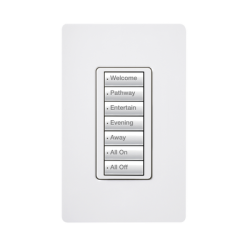(RadioRA2) Teclado seetouch 7 botones, programe escenas diferentes en cada botón.