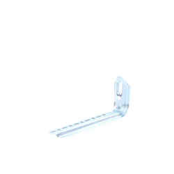 Ménsula omega tipo L inteligente, 310 mm de ancho, con acabado Electro Zinc