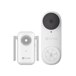 Timbre con Cámara Wi-Fi (Doorbell) de Batería Recargable  / Libre de Cables / Uso Exterior Con Protección (IP65) / Cámara 3 Megapíxel / Llamada a la App / Incluye Timbre Para Interior Con Timbres Seleccionables / Ranura 