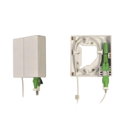 Caja Terminal de Fibra Óptica (Roseta) con un Acoplador SC/APC, color Blanco