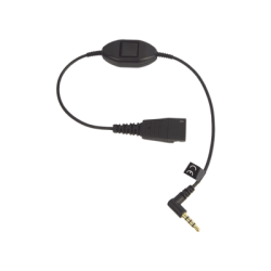 Jabra Cord QD a conector de 3.5 mm con Push-to-Talk para teléfonos celulares smartphones (8800-00-103) 