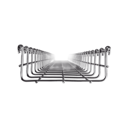 Charola Tipo Malla 66/150 mm, Acabado Electro Zinc, Hasta 158 Cables Cat6, Tramo de 3 Metros