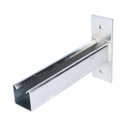 Ménsula Unicanal, 200mm, con acabado Electro Zinc