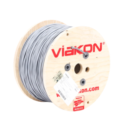 Cable 2 x 18 AWG / Blindado / 305 Metros / Riser / UL / Color Gris / Hecho en México
