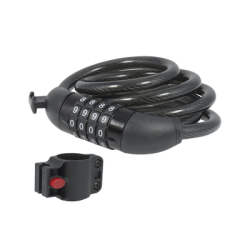 Candado de Cable de Combinación/ Longitud 120 cm / Nivel de seguridad 3/ Discos Programables.