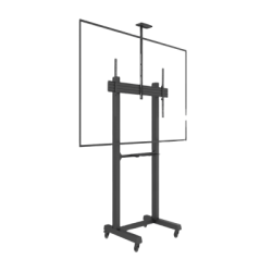 Montaje de Piso Móvil para Pantallas de  65 in a 100 in | vesa 100 x 100 hasta 1000 x 600 | carga maxima soportada 120kg| Fabricado en aluminio y acero