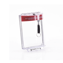 Cubierta Universal Transparente con Sirena, Texto de Incendio en Español