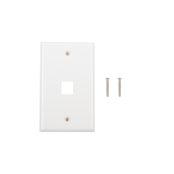 Placa de pared de 1 puerto, Keystone, Color Blanco 