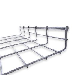 Charola Bimetálica Tipo Malla 66/250 mm, Ideal Para Utilizarse al Exterior o Zonas Húmedas, Hasta 263 Cables Cat6, Tramo de 3 Metros