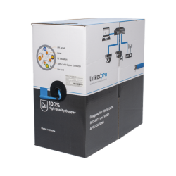 Bobina de cable de 305 metros Cat6+, CM, CALIBRE 23 ALTO RENDIMIENTO, ETL,UL, color azul, super flexible, para aplicaciones de video vigilancia, video HD, y redes de datos. Uso interior.