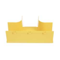 Accesorio en T Horizontal, Con Ángulos a 90º, Para Canaletas FiberRunner™ 4X4, Color Amarillo