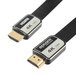 Cable HDMI de 1m | Alta Definición | Version 2.0 | Alta velocidad 18Gbps | 4K@60Hz | Conectores Chapados en Oro | Tipo Plano