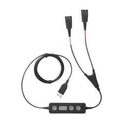 Jabra Link 265 USB/QD cable de entrenamiento, para conectar 2 diademas simultaneas con puerto USB (265-09)
