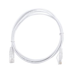 Cable de Parcheo Slim UTP Cat6 - 2 m Blanco Diámetro Reducido (28 AWG)