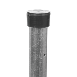 Poste de Esquina de 1m para Cerca Electrificada de Tubo Galvanizado cal. 18 de 1