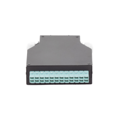 Distribuidor de Fibra Óptica para Riel Din, 12 Acopladores LC/UPC Duplex Multimodo con Charola de Empalme