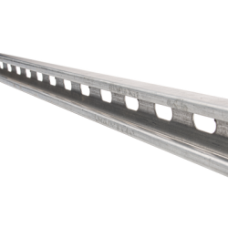 Unicanal perforado 4x2, 3000 mm, con acabado Electro Zinc