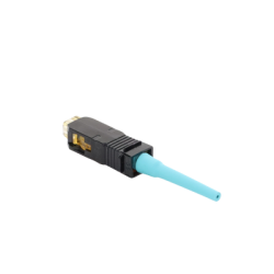 Conector de Fibra Óptica SC Simplex OptiCam, Multimodo 50/125 OM3/OM4, Pre-pulido, Color Aqua