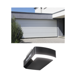 KIT COMPLETO Puerta D/ Garage 16x8 Pies / Lisa Linea Central / Color blanco / Insulada / Incluye Motor FS1000APPRT / 1/2HP / Fuerte/Silencioso/Luz LED/Motor DC .