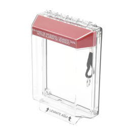 Cubierta Universal Transparente, de Bajo Perfil, Texto de Incendio en Español, Notificación Audible y Visible