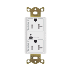 Receptáculo inalámbrico Lutron VIVE / 20 A, control inteligente en los 2 conectores.