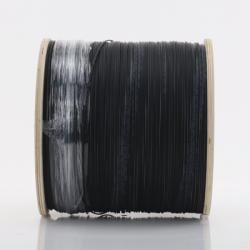 Carrete de 2 km de Fibra Óptica Drop Plana, Interior/Exterior G.657A2 Monomodo de 2 hilos (bifibra), Dieléctrica, Forro Negro,  (No Soporta Conectores Mecánicos)