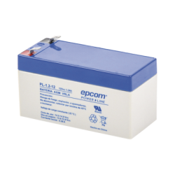 Batería 12 Vcc / 1.2 Ah / UL / Tecnología AGM-VRLA / Para uso en equipo electrónico Alarmas de intrusión / Incendio/ Control de acceso / Video Vigilancia / Terminales F1 / Cargador recomendado CHR-80.