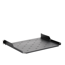 Charola para Soportar Equipos en Rack de 19, Profundidad de 34 cm, Color Negro, 1U