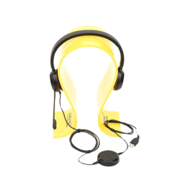 Jabra Evolve 30 Duo con conexión USB / 3.5mm, micrófono con cancelación de ruido y controlador en el cable con botones e indicadores LED (5399-829-309)