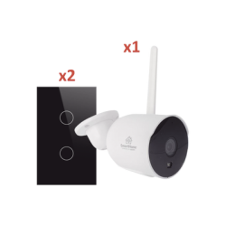 (Wifi) KIT 1 camara Wifi y 2 apagadores inteligentes Wifi