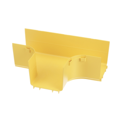 Accesorio en T Horizontal, Con Ángulos a 90º, Para Canaletas FiberRunner™ 4X4, Color Amarillo