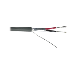 Cable 2 x 18 AWG / Blindado / 305 Metros / Riser / UL / Color Gris / Hecho en México