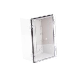 Gabinete Plástico ABS, Puerta Transparente, Uso en Intemperie IP66 (190 x 290 x 140 mm) cierre por Broche Inoxidable y Permite Cerrado con Candado y Llave (Perno 5mm) No Incluido