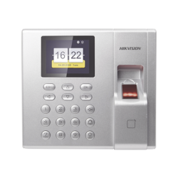 Terminal de Control de Acceso y Asistencia compatible con APP Hik-Connect (P2P) / Lectura de Huella y de Tarjetas EM / Soporta hasta 1000 Huellas / Relevador para Chapa / Software iVMS4200