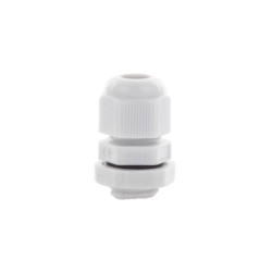 Conector Plástico Gris  Tipo Glándula para Cable de 3.5 a 6 mm de Diámetro.