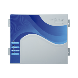 Energizador con tecnología SMT de 12,000Volts-1Joule/ 2500Mts Lineales de Protección / Cercos electricos