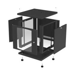 Gabinete Profesional para Telecomunicaciones de 12UR, 638 mm Profundidad.