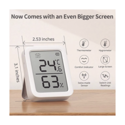 Medidor de temperatura y humedad Datos en pantalla / inalámbrico BLUETOOTH compatible con HUB SwitchBot
