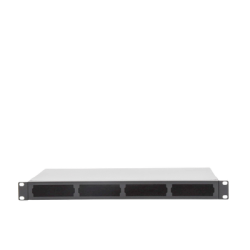 Distribuidor de fibra óptica vacio 19in, Acepta 4 placas Acopladoras de Linkedpro, hasta 24 fibras, 1UR, Incluye charola de empalme