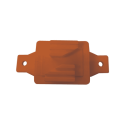 Aislador de Paso color Naranja reforzado para cercos eléctricos, resistente al clima extremoso