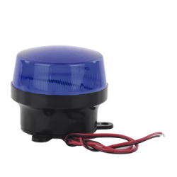 Mini estrobo color azul con montaje de pestaña. 