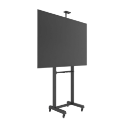 Montaje de Piso Móvil para Pantallas de  65 in a 100 in | vesa 100 x 100 hasta 1000 x 600 | carga maxima soportada 120kg| Fabricado en aluminio y acero