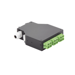 Distribuidor de Fibra Óptica para Riel Din, 6 Acopladores SC/APC Duplex Monomodo con Charola de Empalme