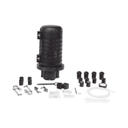 Caja de Distribución de Fibra Óptica Vertical tipo Domo, hasta 48 empalmes, Exterior, IP68