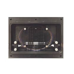 Cierre de Empalme Interior/Exterior para 12 fusiones, IP68, 2 puertos en línea